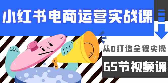 小红书电商运营实战课,从0打造全程实操(63节视频课)