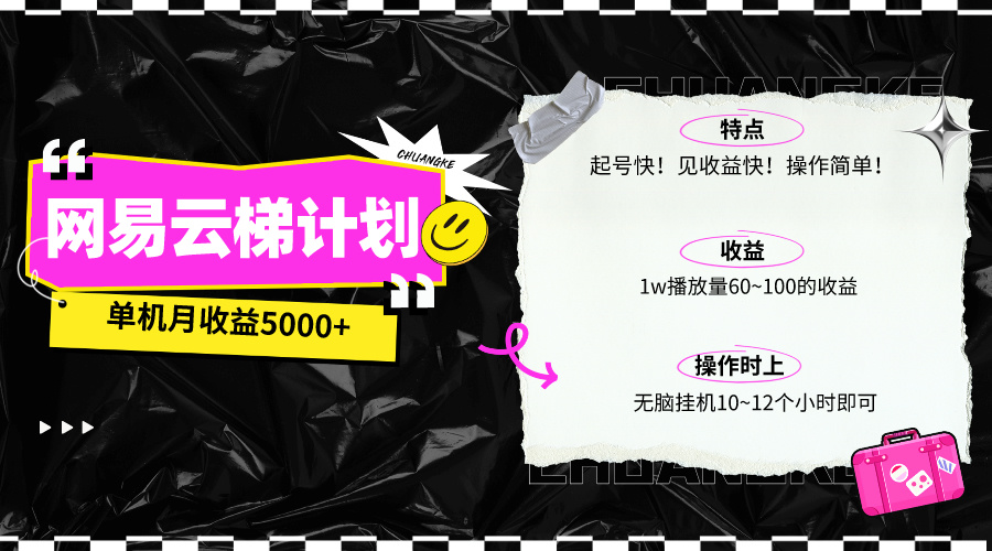 最新网易云梯计划网页版,单机月收益5000+!可放大操作