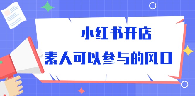 小红书开店,素人可以参与的风口(39节视频课程)
