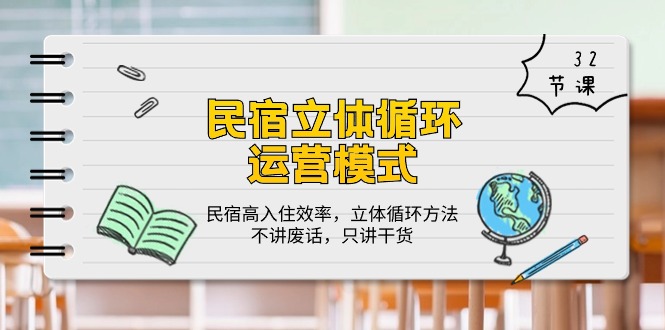 民宿立体循环运营模式:民宿高入住效率,立体循环方法,只讲干货(32节)
