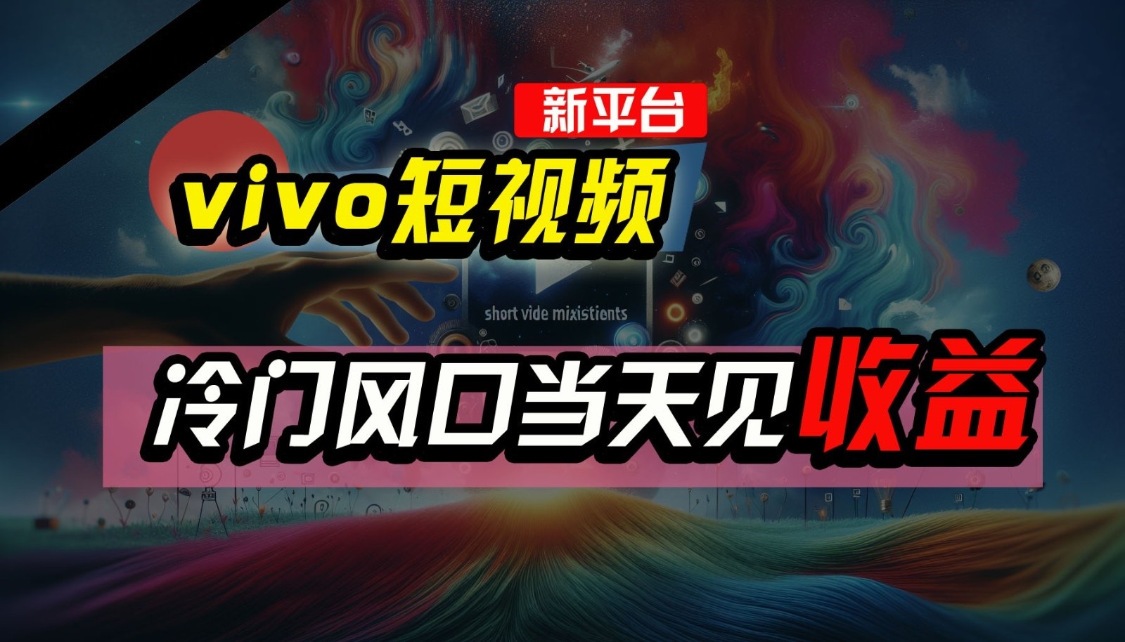 全新平台vivo短视频,新风口AI混剪无脑搬运,冷门风口当天见收益,7天撸了2300+了