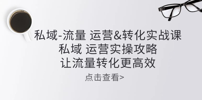 私域-流量 运营转化实操课:私域 运营实操攻略 让流量转化更高效
