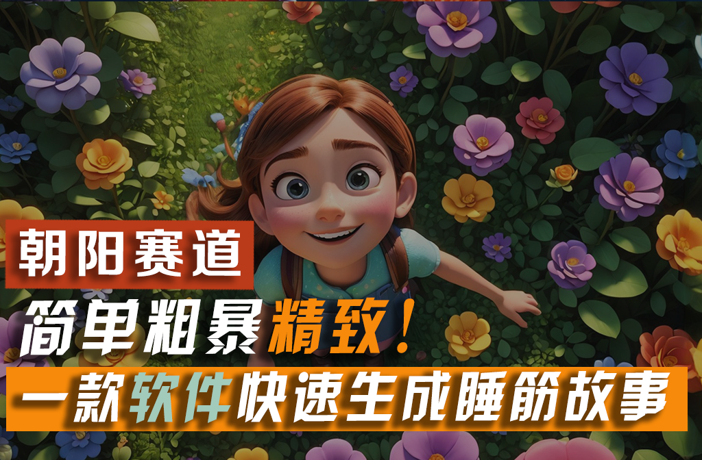 利用一款软件5分钟一条爆款睡筋故事,简单粗暴精致!小白月入2w+