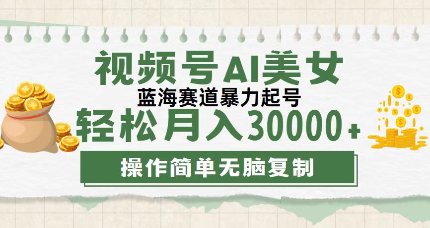视频号AI美女跳舞,轻松月入30000+,蓝海赛道,流量池巨大,起号猛,无…