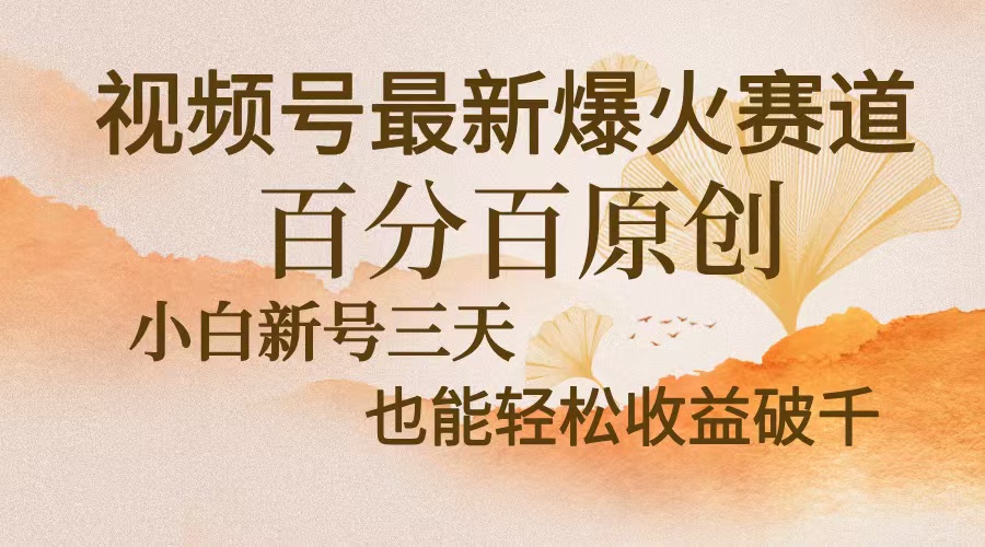视频号最新爆火赛道,中老年粉深信不疑,百分百原创,新号三天收益轻松…