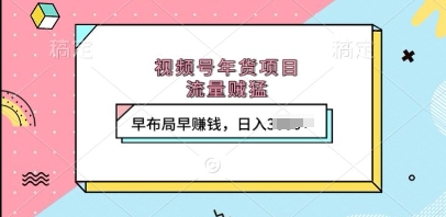 视频号年货项目,流量贼猛,早布局早挣钱,日入上k