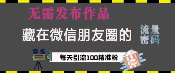 藏在微信朋友圈的流量密码,无需发布作品,单日引流100+精准创业粉
