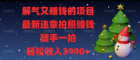 解气又挣钱的项目,最新违章拍照挣钱,随手一拍,轻松收入多张