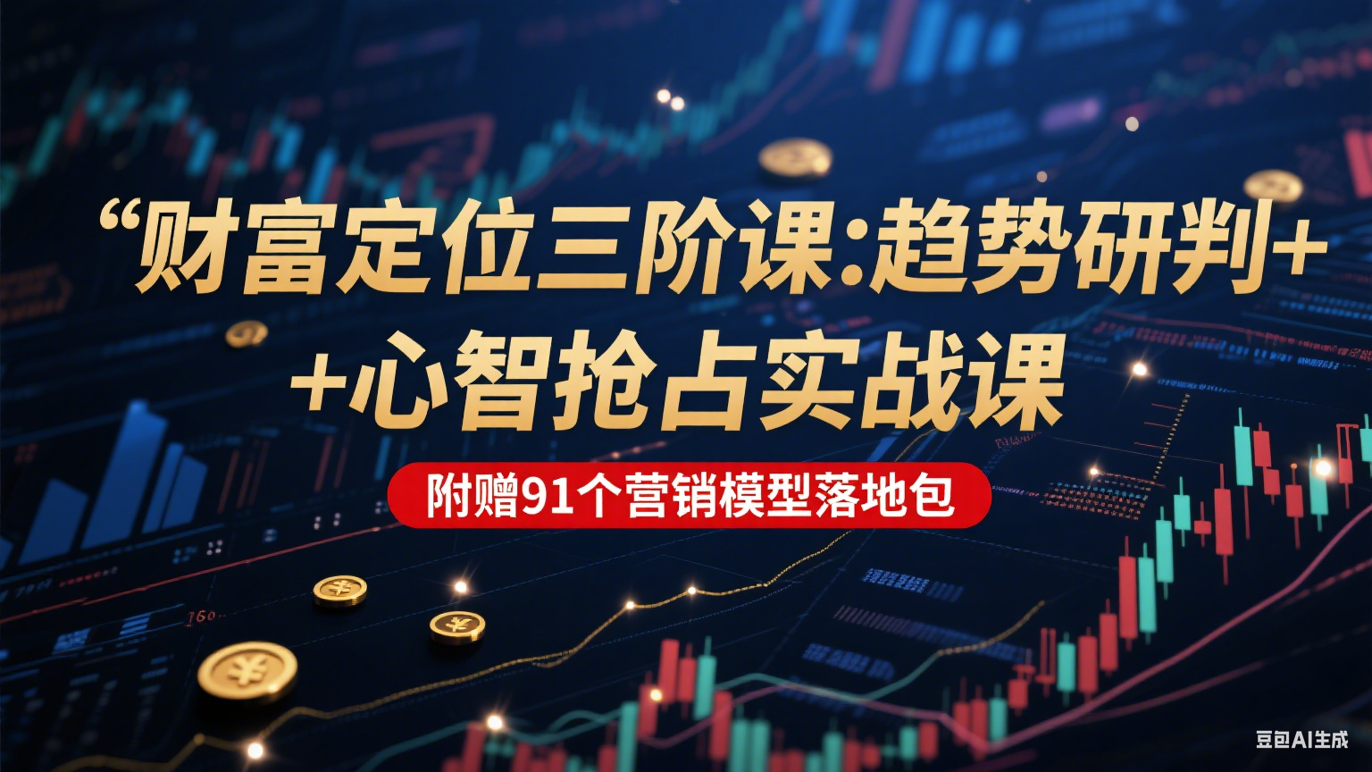 财富定位三阶课:趋势研判 + 心智抢占实战课,附赠91个营销模型落地包