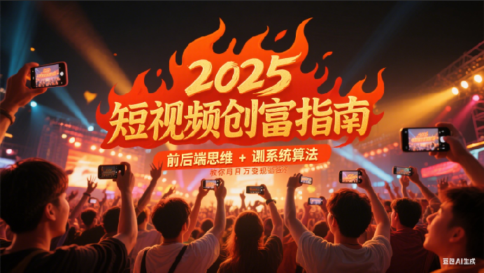 2025短视频创富指南,前后端思维 + 系统算法,教你月入过万变现路径