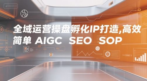 全域运营操盘孵化IP打造，高效 简单 AIGC SEO SOP