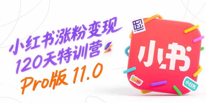 小红书涨粉变现120天特训营Pro版11.0：从0到1掌握平台运营,内容制作和变现