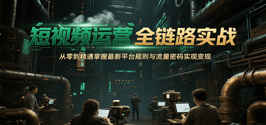短视频运营全链路实战,从零到精通掌握最新平台规则与流量密码实现变现