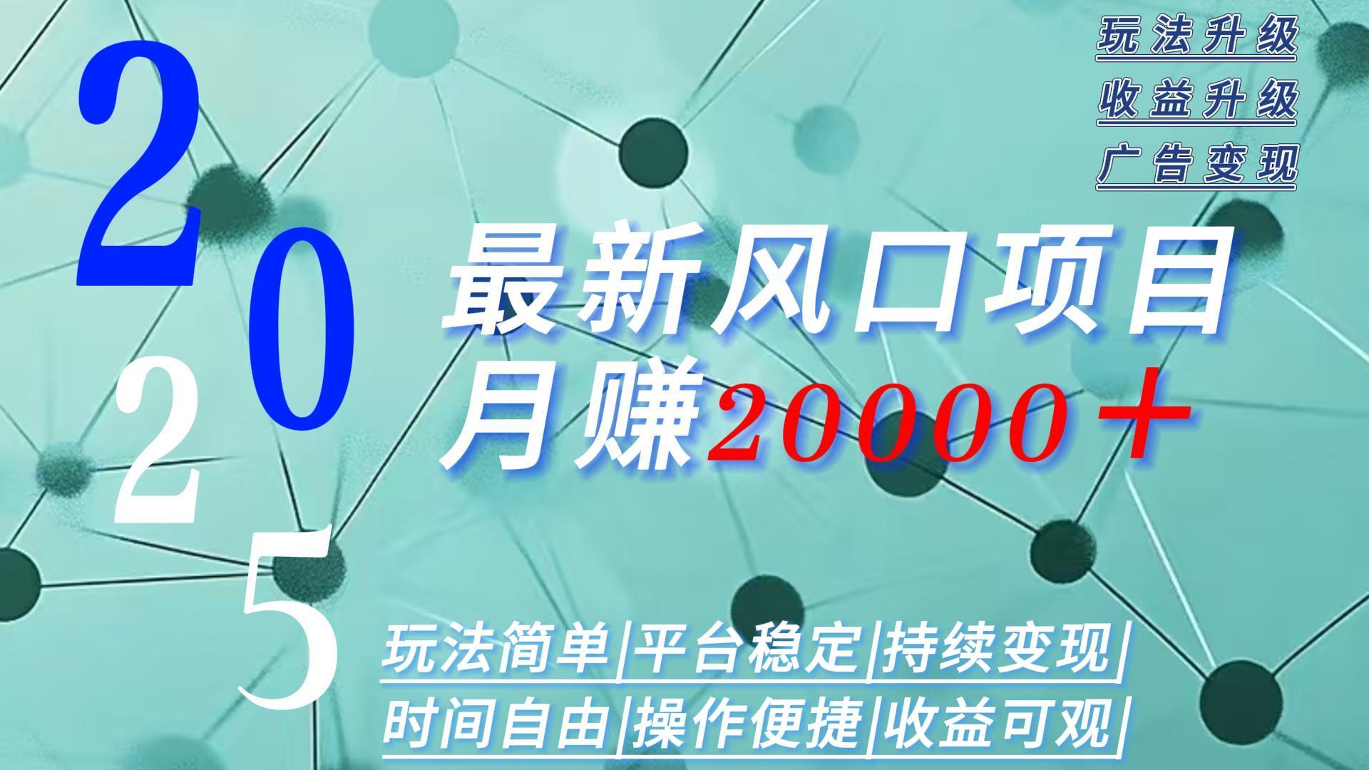 2025广告赛道新风口-月赚2W+玩法简单,时间自由