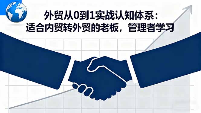 外贸从0到1实战认知体系:适合内贸转外贸的老板,管理者学习