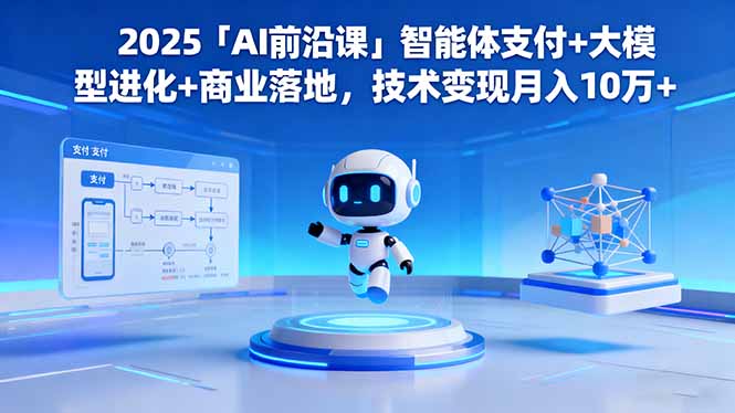 2025「AI前沿课」智能体支付+大模型进化+商业落地,技术变现月入10万+