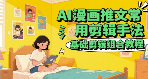 AI漫画推文常用剪辑手法,基础剪辑组合教程 AI漫画推文常用剪辑手法,基础剪辑组合教程