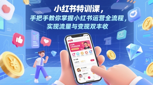 小红书特训课,手把手教你掌握小红书运营全流程,实现流量与变现双丰收 小红书特训课,手把手教你掌握小红书运营全流程,实现流量与变现双丰收