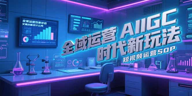 （15327期）全域运营AIGC时代新玩法，文案封面设计公式，短视频运营SOP