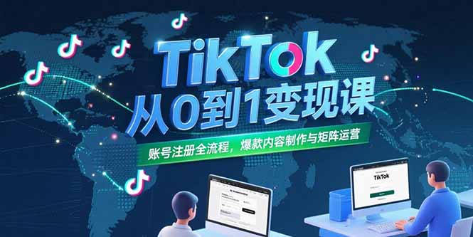 (15346期)TikTok从0到1变现课,账号注册全流程,爆款内容制作与矩阵运营 (15346期)TikTok从0到1变现课,账号注册全流程,爆款内容制作与矩阵运营
