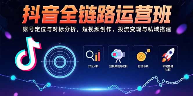 (15525期)抖音全链路运营班:账号定位与对标分析,短视频创作,投流变现与私域搭建 (15525期)抖音全链路运营班:账号定位与对标分析,短视频创作,投流变现与私域搭建