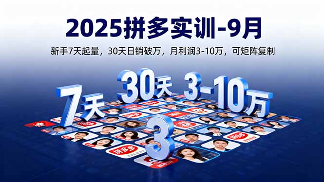 (16008期)2025拼多多实训-9月:新手7天起量,30天日销破万,月利润3-10万,可矩阵复制 (16008期)2025拼多多实训-9月:新手7天起量,30天日销破万,月利润3-10万,可矩阵复制