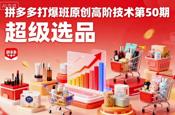 拼多多打爆班原创高阶技术第50期,超级选品 拼多多打爆班原创高阶技术第50期,超级选品