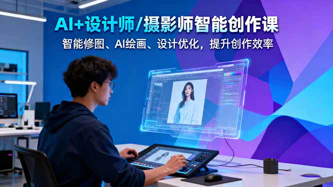 (16398期)AI+设计师/摄影师智能创作课:智能修图、AI绘画、设计优化,提升创作效率 (16398期)AI+设计师/摄影师智能创作课:智能修图、AI绘画、设计优化,提升创作效率