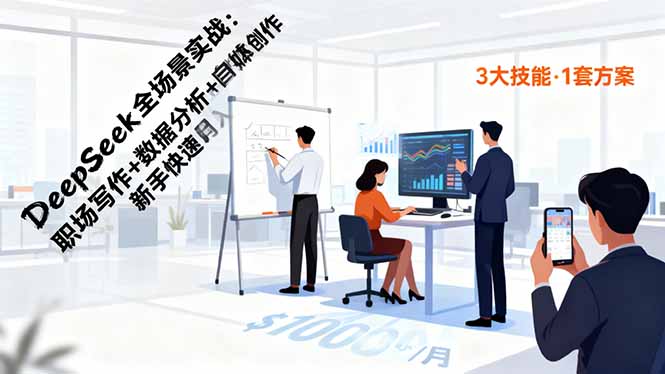 (16418期)DeepSeek全场景实战:职场写作+数据分析+自媒体创作,新手快速月入过万 (16418期)DeepSeek全场景实战:职场写作+数据分析+自媒体创作,新手快速月入过万