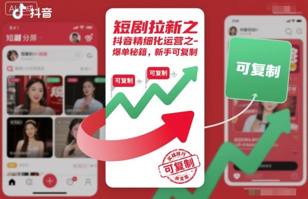 短剧拉新之抖音精细化运营之爆单秘籍,新手可复制 短剧拉新之抖音精细化运营之爆单秘籍,新手可复制