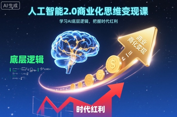 人工智能2.0商业化思维变现课,学习AI底层逻辑,把握时代红利 人工智能2.0商业化思维变现课,学习AI底层逻辑,把握时代红利