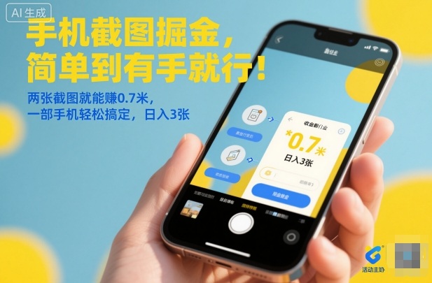 手机截图掘金,简单到有手就行!两张截图就能賺0.7米,一部手机轻松搞定,日入3张 手机截图掘金,简单到有手就行!两张截图就能賺0.7米,一部手机轻松搞定,日入3张