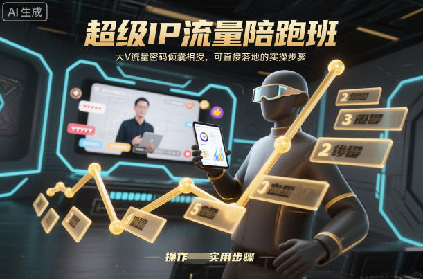 超级IP流量陪跑班,大V流量密码倾囊相授,可直接落地的实操步骤 超级IP流量陪跑班,大V流量密码倾囊相授,可直接落地的实操步骤