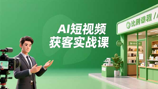 （16747期）AI短视频获客实战课，数字人创作、实体行业应用、精准引流，30天获取客源月入6万+