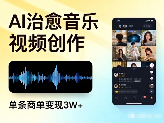 AI做治愈音乐视频,多平台投稿,单条商单变现3W+ AI做治愈音乐视频,多平台投稿,单条商单变现3W+