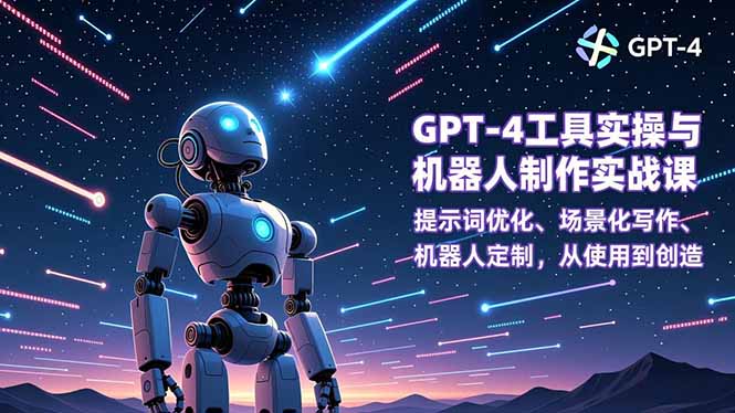 (16837期)GPT-4工具实操与机器人制作实战课:提示词优化、场景化写作、机器人定制,从使用到创造 (16837期)GPT-4工具实操与机器人制作实战课:提示词优化、场景化写作、机器人定制,从使用到创造