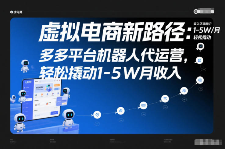 虚拟电商新路径:多多平台机器人代运营,轻松撬动1-5W月收入 虚拟电商新路径:多多平台机器人代运营,轻松撬动1-5W月收入