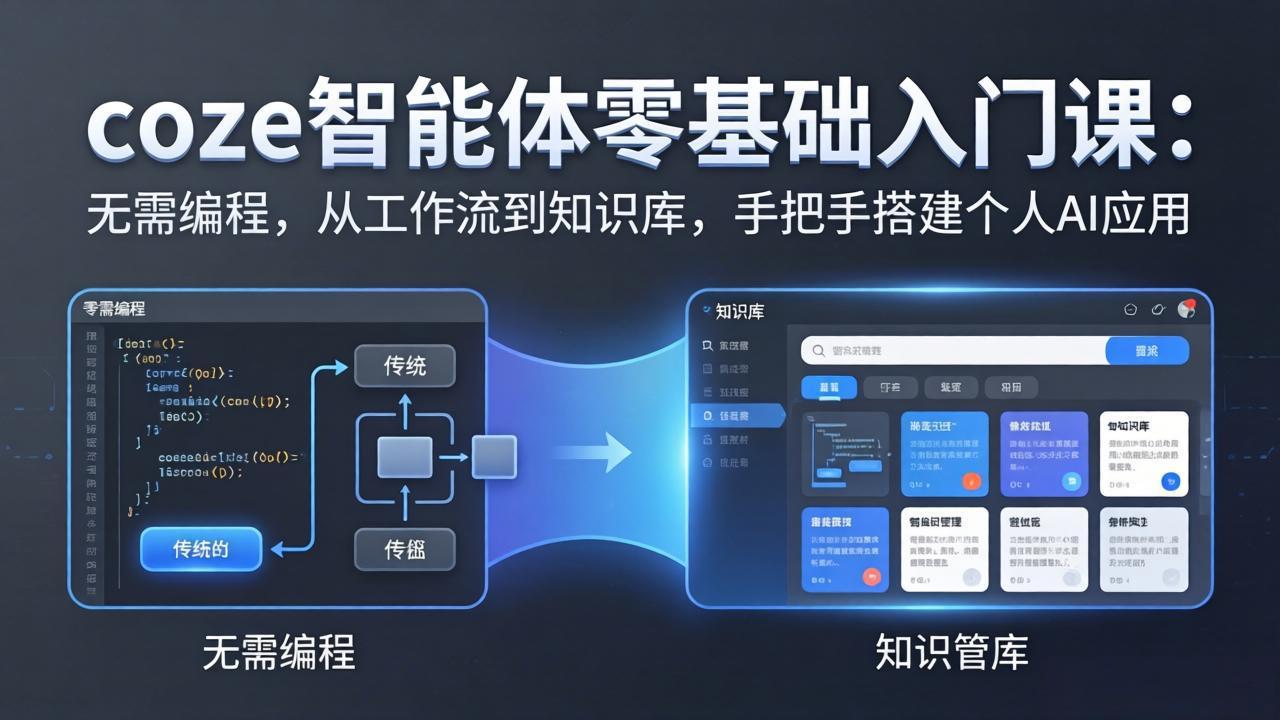coze智能体零基础入门课：无需编程，从工作流到知识库，手把手搭建个人AI应用