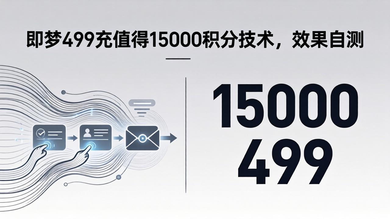 即梦499充值得15000积分技术，效果自测