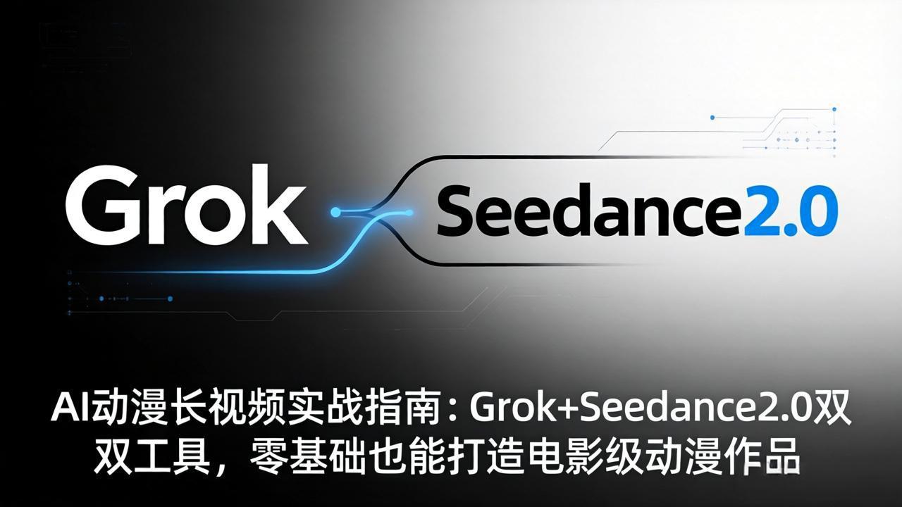 AI动漫长视频实战指南：Grok+Seedance2.0双工具，零基础也能打造电影级动漫作品