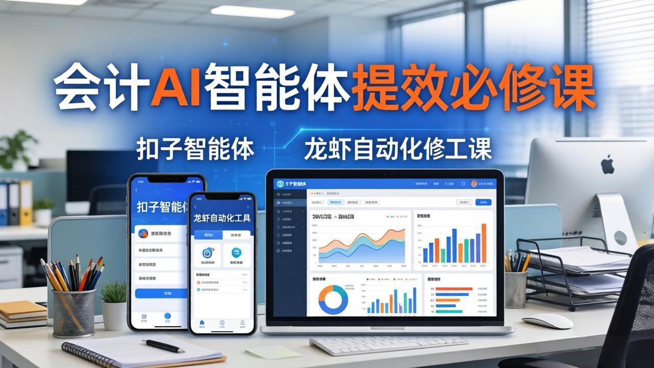 财务会计AI智能体提效必修课：扣子智能体+龙虾自动化+报表分析，一站式提升财务工作效率