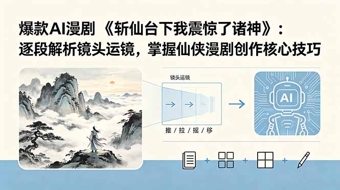 爆款AI漫剧《斩仙台下我震惊了诸神》：逐段解析镜头运镜，掌握仙侠漫剧创作核心技巧