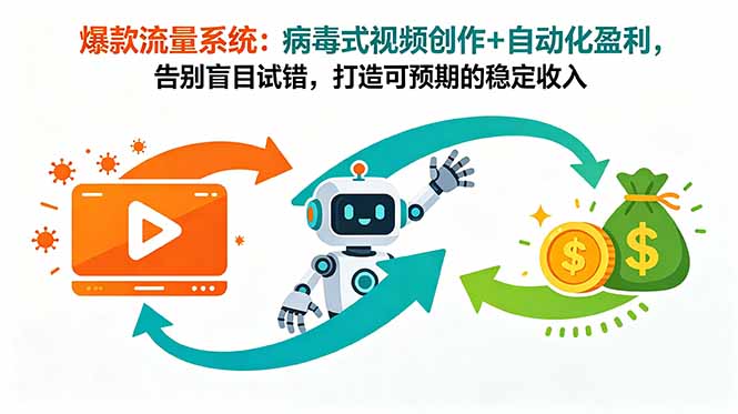 爆款流量系统：病毒式视频创作+自动化盈利，告别盲目试错，打造可预期的稳定收入