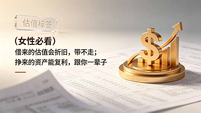 付费文章：（女性必看）借来的估值会折旧，带不走；挣来的资产能复利，跟你一辈子