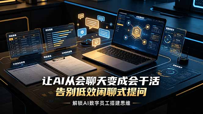 让AI从会聊天变成会干活，告别低效闲聊式提问，解锁AI数字员工搭建思维