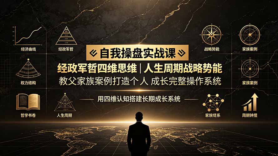 自我操盘实战课✧经政军哲四维思维｜人生周期战略势能｜教父家族案例打造个人成长完整操作系统