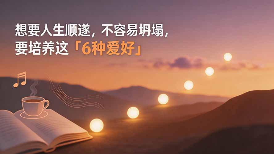 付费文章：想要人生顺遂，不容易坍塌，要培养这6种爱好