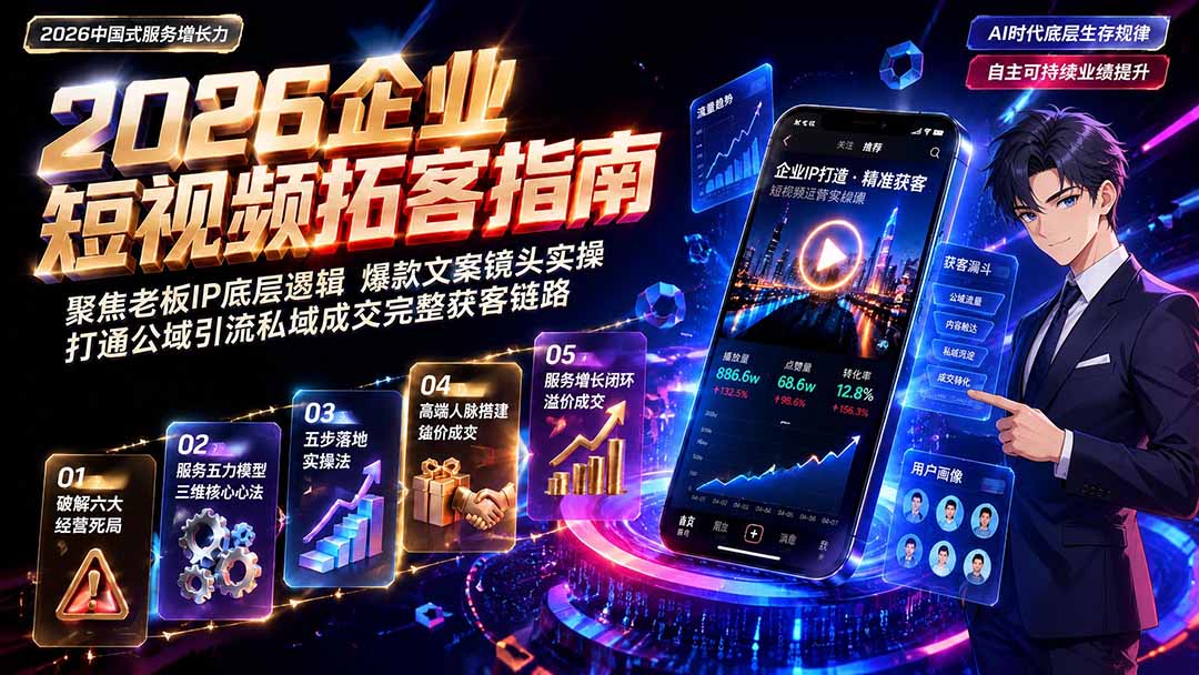 2026AI时代服务增长力实战课-无水印｜五力模型三维心法教学，破解门店客源流失低价内卷实现长效业绩增长