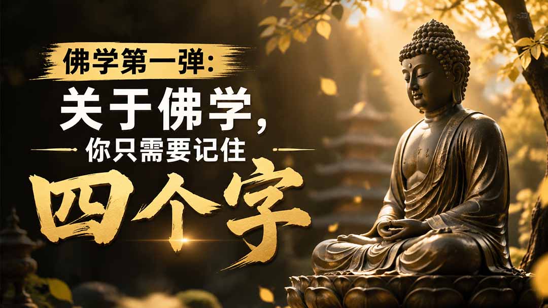 付费文章：佛学第一弹:关于佛学，你只需要记住四个字