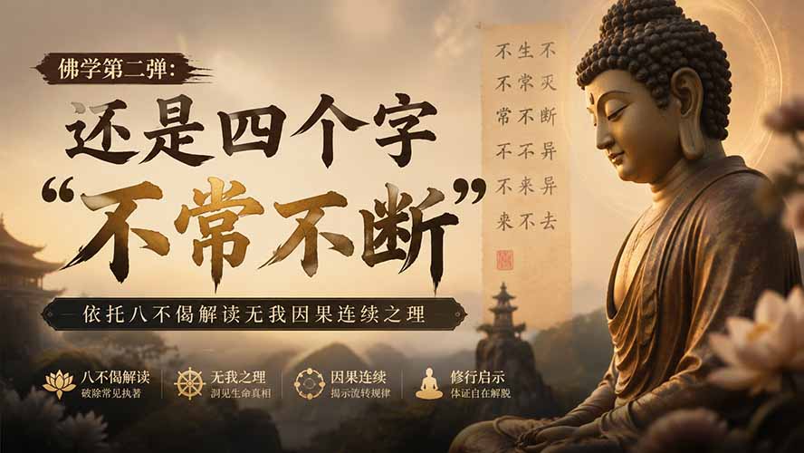 付费文章：佛学第二弹：还是四个字“不常不断”依托八不偈解读无我因果连续之理